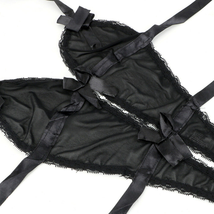 Sexy Lingerie Lace Babydoll G-String Thong Underwear Nightwear Women