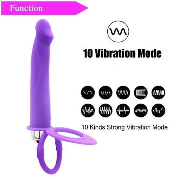 Double Penetration Strapon Dildo Vibrator