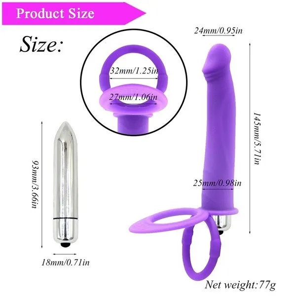 Double Penetration Strapon Dildo Vibrator