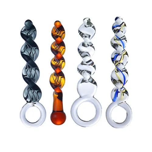 Anal Plug Glass Dildo G-spot Massage Realistic Anal Plug
