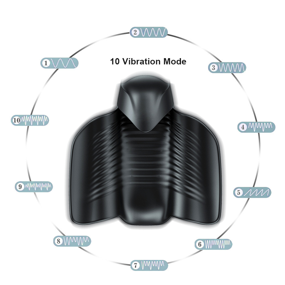 Vibrating 10 Speed Penis Ring Vibrator Silicone Male Masturbator