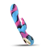 Blue with pink