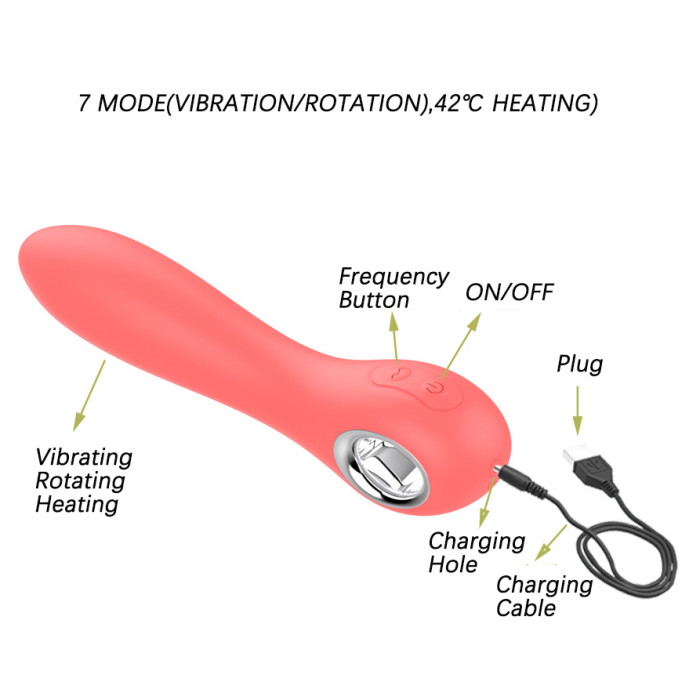 7 Speed Heating Dildo Vibrator