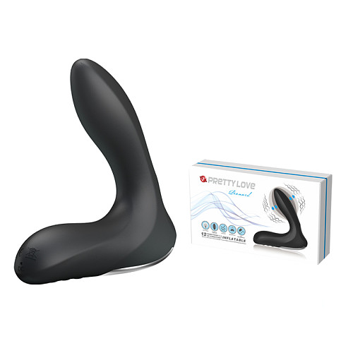 12-Function Vibrations Inflatable USB Rechargeable Anal Vibrator