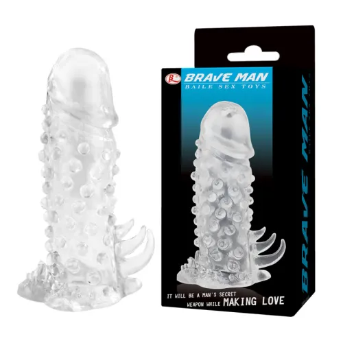 Ribbed Shaft Brave Man Crystal Sleeve