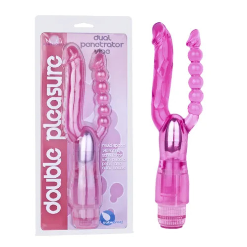 Vibrating Dual Penetration Double Dildo Anal Beads