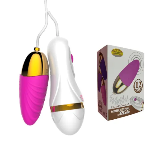 12 Speed Vibrating Egg Remote Control Silicone Bullet Vibrator