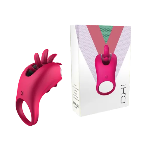 Vibrating Tongue Cock Ring 10 Speed Get Hard Penis Ring