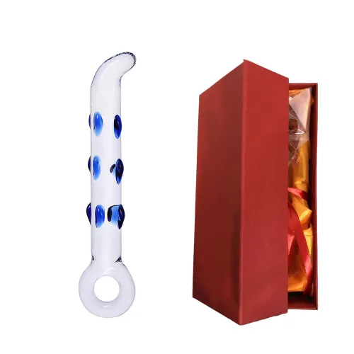 G-Spot Nubby Glass Dildo