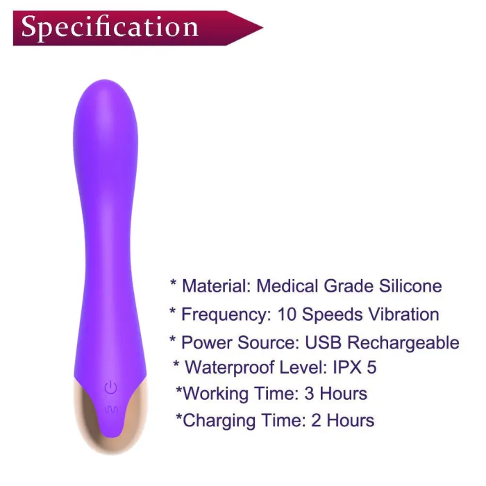 10 Speed USB Rechargeable Vibrator
