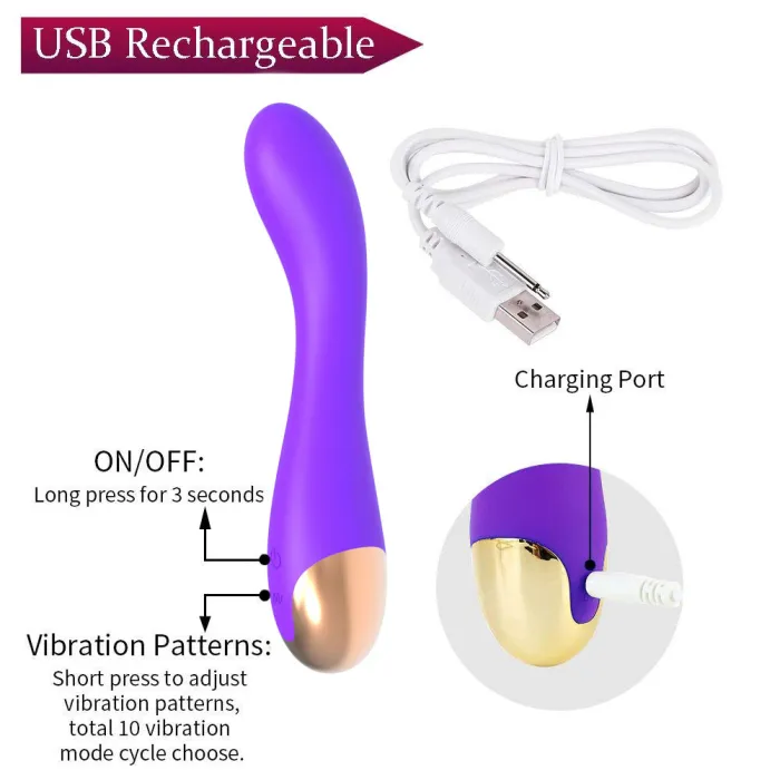 10 Speed USB Rechargeable Vibrator