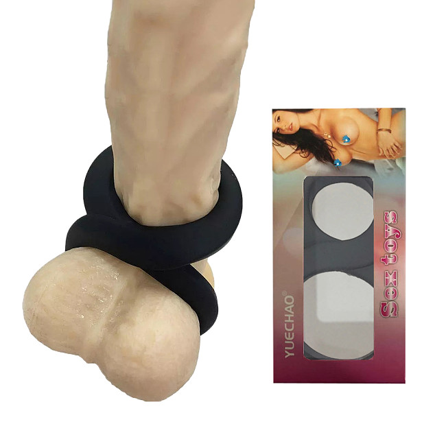8  Silicone Delay Dual Ring Cock Ring