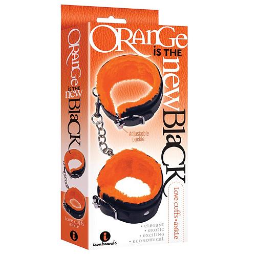 The 9's Orange Bondage Is the New Black Love Cuffs Ankle