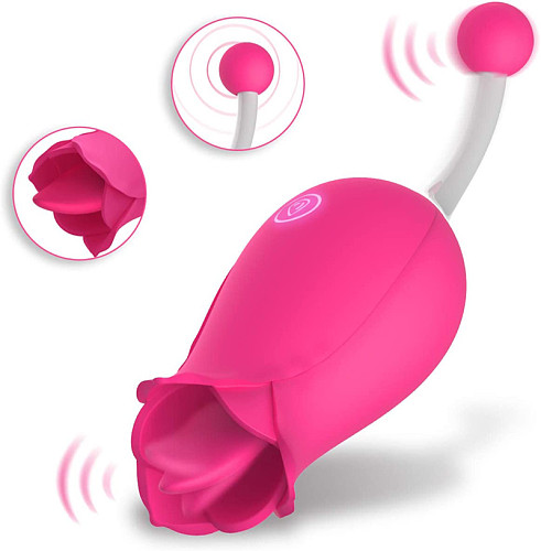 G-Spot Rose Vibrator For Female Tongue Massager