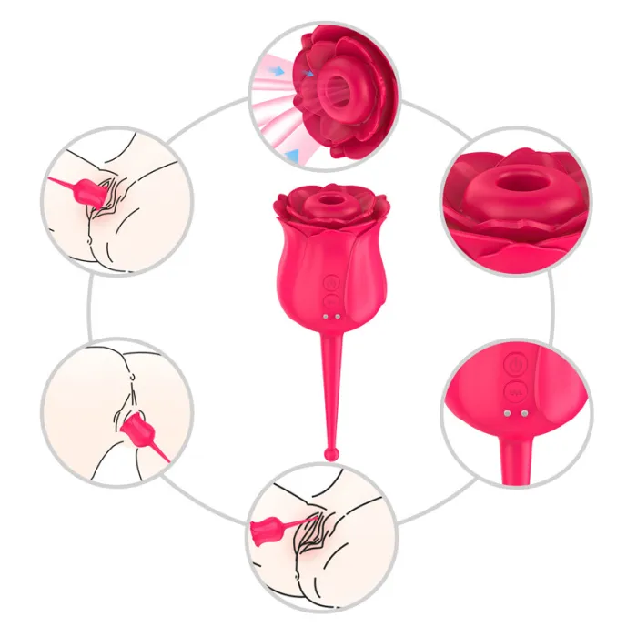 Rose G-Spot Sucking Vibrators