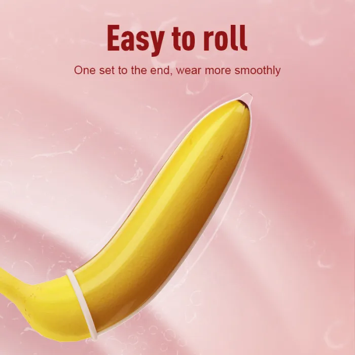 GJG 001 Series Ultra-Thin Zero Distance Natural Latex Rubber Condoms 3PCS