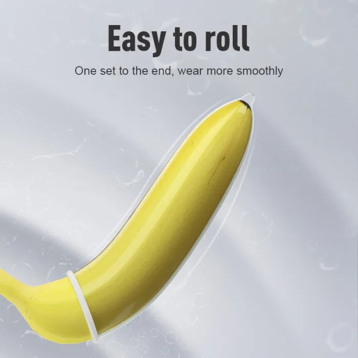 GJG 003 Series Ultra-Thin Zero Distance Natural Latex Rubber Condoms Silver 3PCS