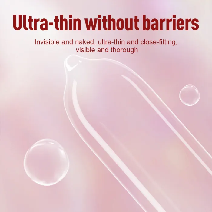 GJG 001 Series Ultra-Thin Zero Distance Natural Latex Rubber Condoms Red 10PCS