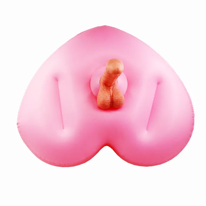 Sit And Ride Inflatable heart Seat With Vibrating Dildo