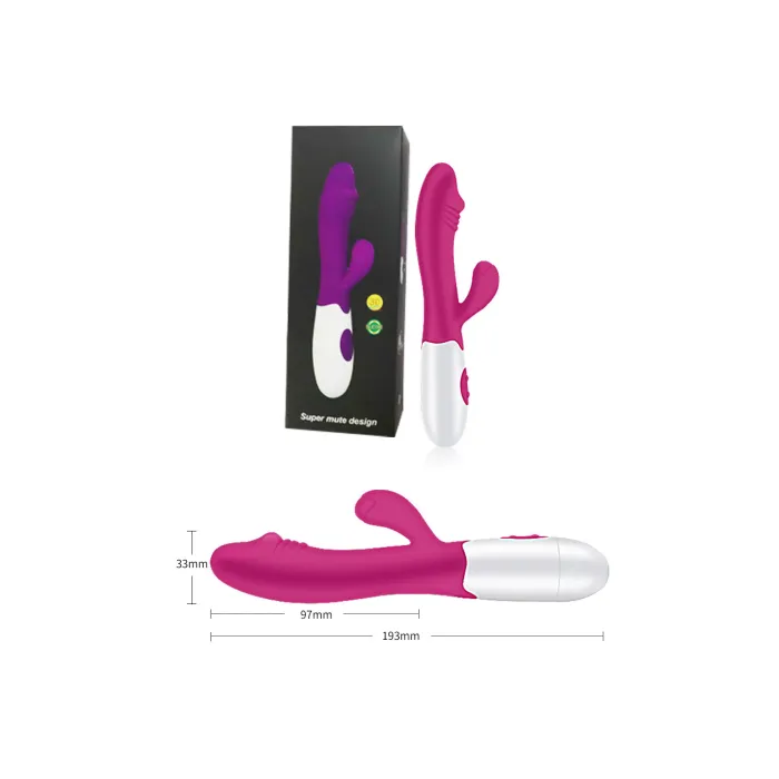 Dual Vibrator Clitoral Stimulator Vibrating Dildo