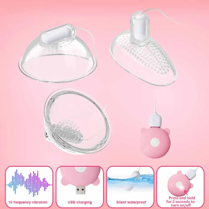 Three Head Charging Shock Absorbing Breast Massager