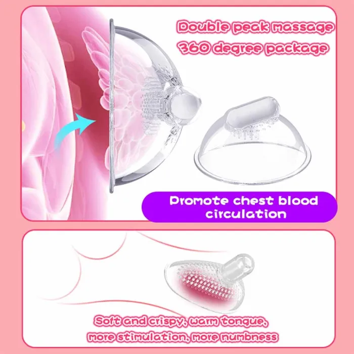 Three Head Charging Shock Absorbing Breast Massager