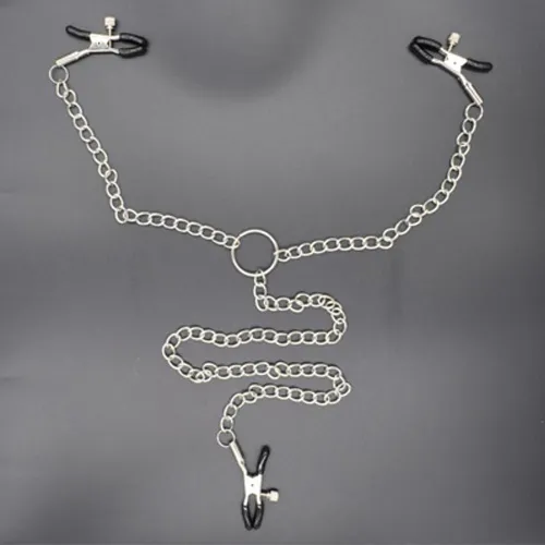 Three-Headed Double-Peak Nipple Labia Clip