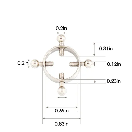 A pair of adjustable stainless steel milk rings