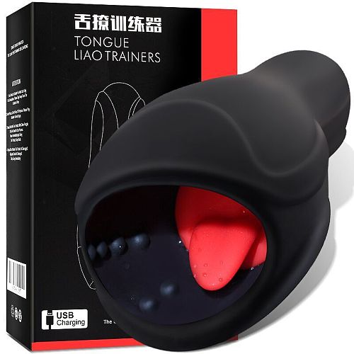 Tongue lick tongue lift trainer Penis exercise masturbator
