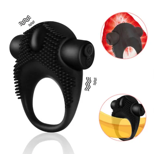 Rechargeable Silicone Vibration Lock Ring