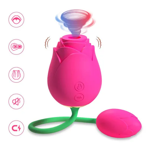 Double Sided Rose Sucking Vibrator