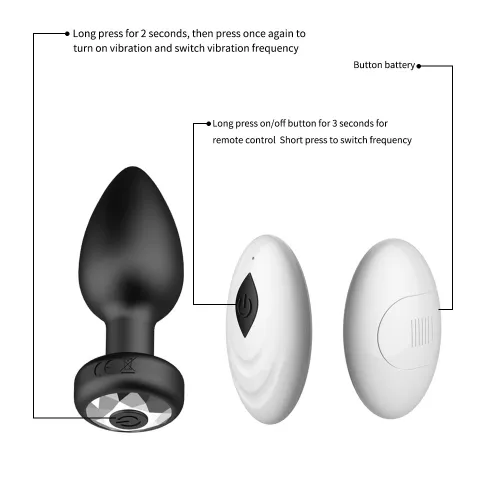 Wireless Remote Control Vibrating Silicone Anal Plug