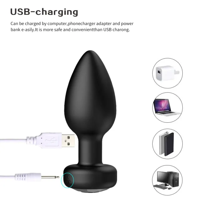 Wireless Remote Control Vibrating Silicone Anal Plug