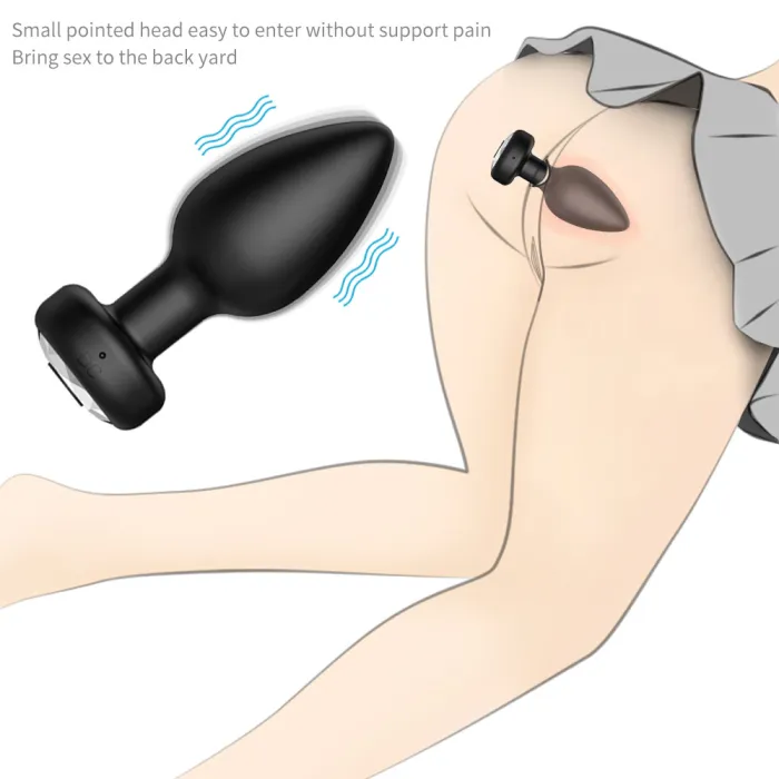 Wireless Remote Control Vibrating Silicone Anal Plug