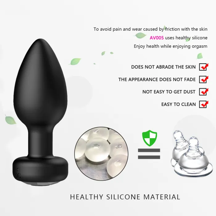 Wireless Remote Control Vibrating Silicone Anal Plug
