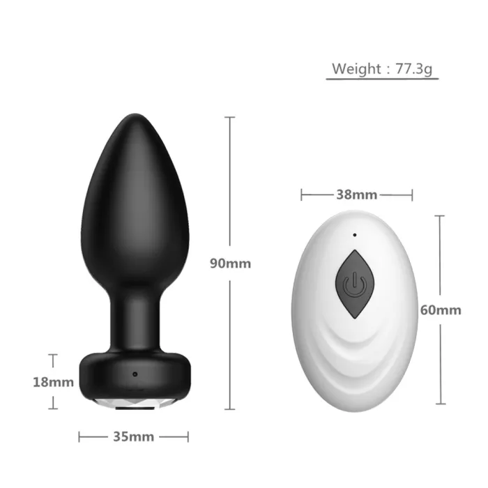 Wireless Remote Control Vibrating Silicone Anal Plug