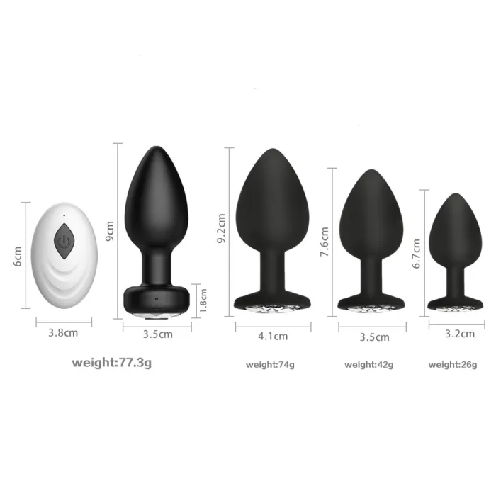 Wireless Remote Control Vibrating Silicone Anal Plug