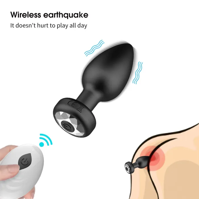 Wireless Remote Control Vibrating Silicone Anal Plug