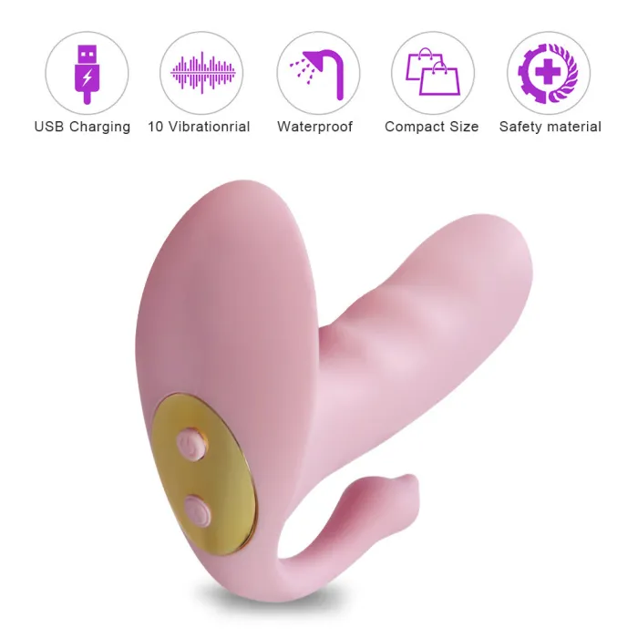 10 Speed Remote Silicone Wearable Vibrators