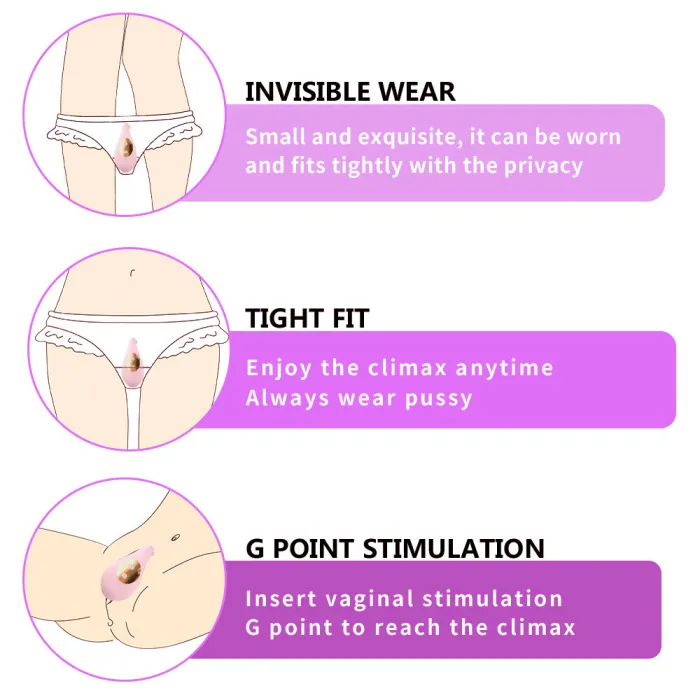 10 Speed Remote Silicone Wearable Vibrators