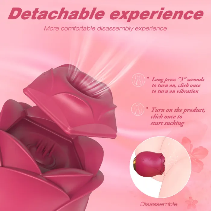 Flower Removable Suck Vibrator