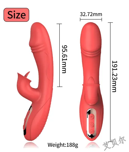 Tongue Licking Double G - Spot Vibrator