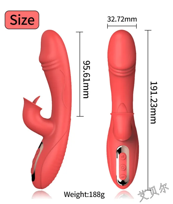 Tongue Licking Double G - Spot Vibrator