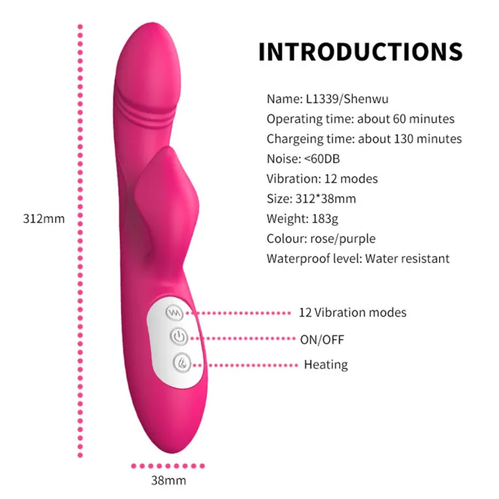 Double Motor Heating Vibrator