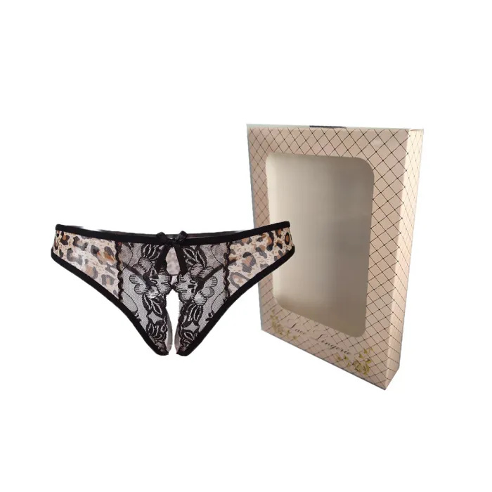 Leopard print lace underwear