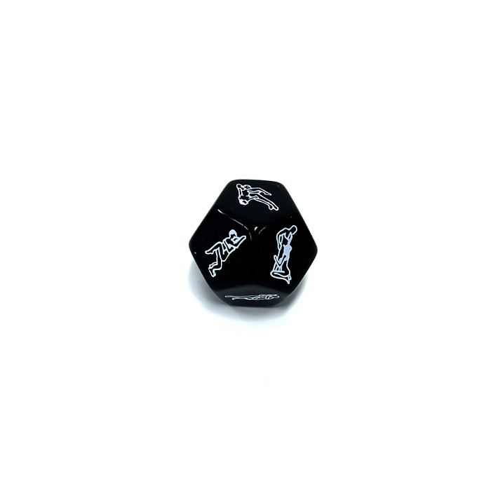 Black 12 Sided Sex Dice Couples Game