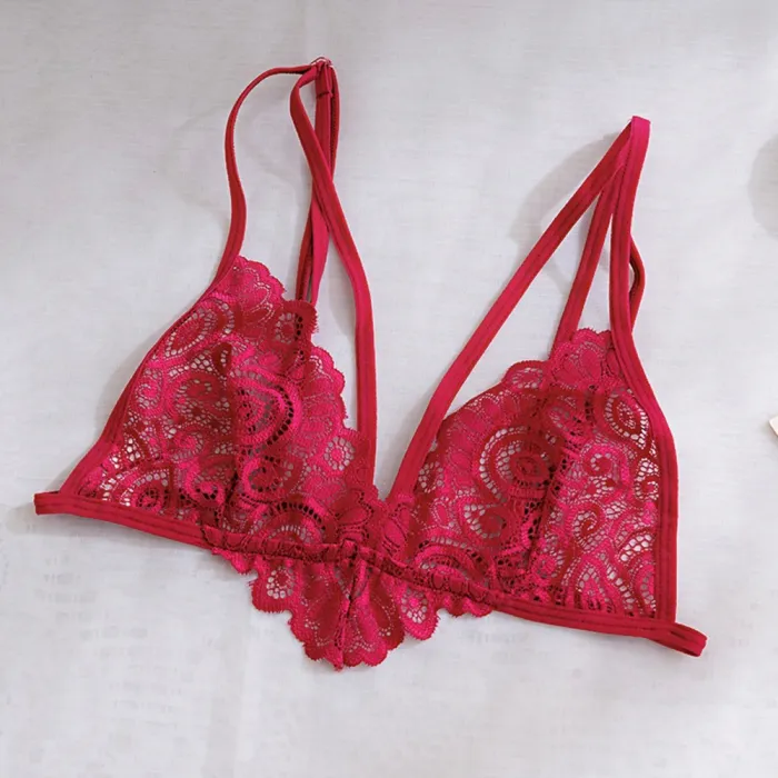 Red Lingerie Bra and G-String Set