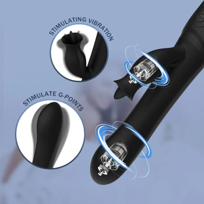 12 Frequency G-Spot Tongue Licking Vibrator