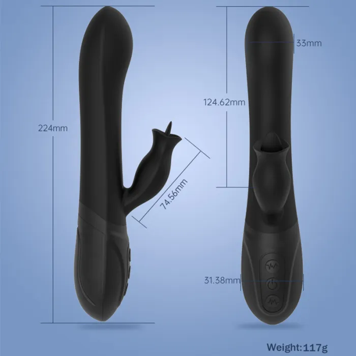 12 Frequency G-Spot Tongue Licking Vibrator