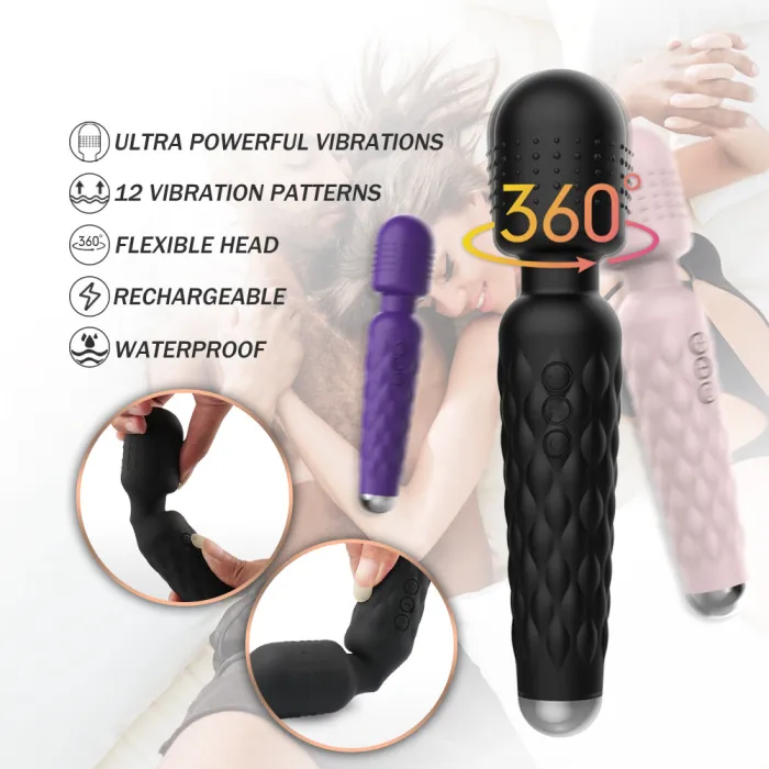 12 Frequency Mini Wand Massager